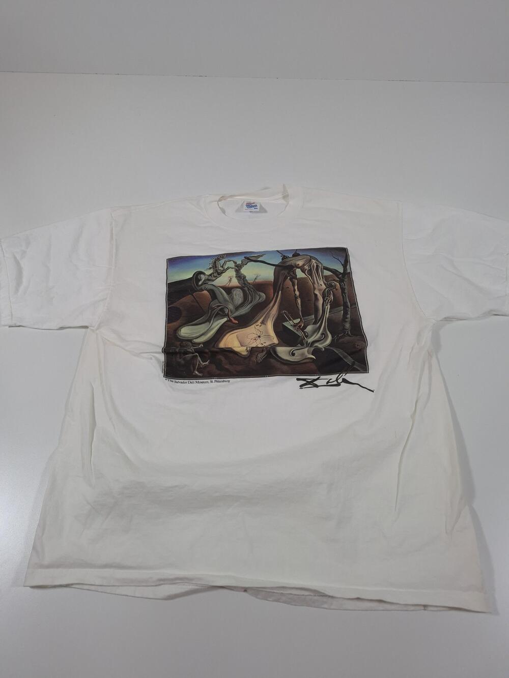 Vintage Salvador Dali Art T Shirt Men’s Warhol Museum 90s Escher XL Jerzees